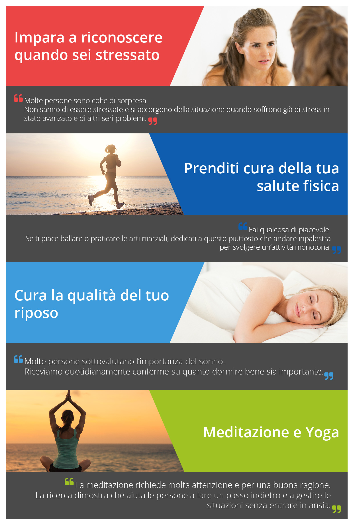 infografica consigli utili per vincere lo stress